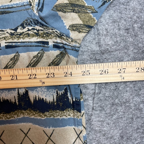 Outfitters Shirt Mens All Over Print Camp Mountain 100% Cotton Button Down Large - Picture 2 of 8